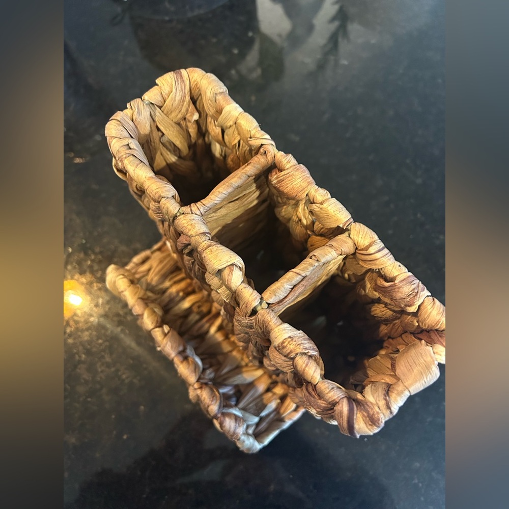 Napkin and utensil Holder. Gently Used, in great condition.
